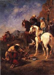 Eugene Fromentin Falcon Hunting in Algeria;The Quarry Germany oil painting art